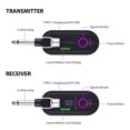 thumbnail image 2 of 2.4G Wireless Guitar Transmitter Receiver Kit with 230° Rotatable 6.35mm Plug, Rechargeable 450mAh Battery, <8ms Latency, 50m Range - Supports Electric Guitar, Bass, Electronic Wind Instruments, 4, 2 of 7