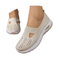 thumbnail image 3 of XIMIN Orthopedic Anti-Slip Sole Shoes for Women Slip-on Casual Sneakers Comfort Non Slip Work Travel Sneakers Woven Arch Support Lightweight Breathable Soft Sole Walking Shoes, 3 of 8