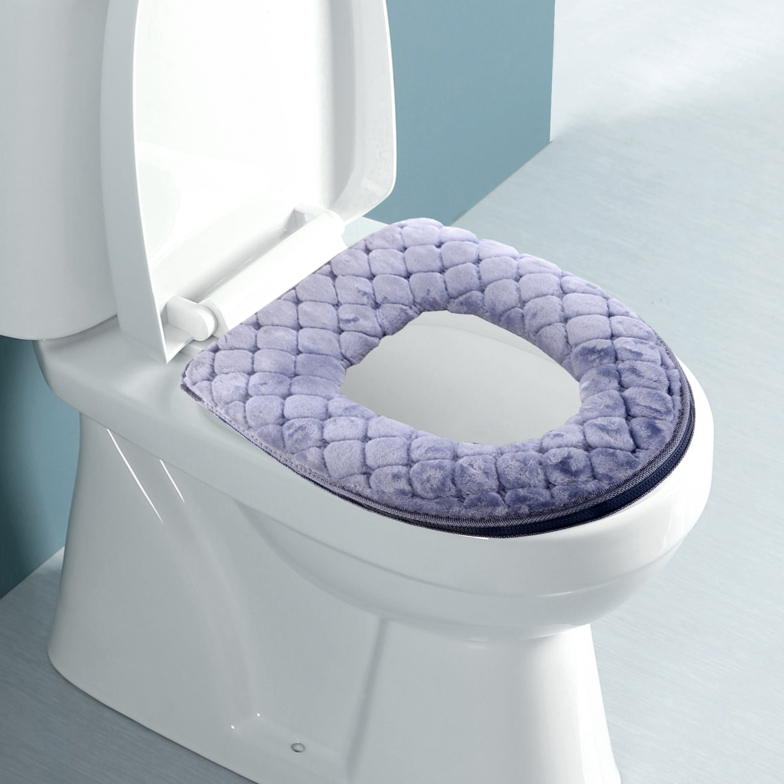 Housse De Siège De Toilette En Peluche Douce Et Chaude, 1 Pièces, Housse De Siège De Toilette Confortable, Coussin Lavable, Couleur Aléatoire, Ofe Spéciale