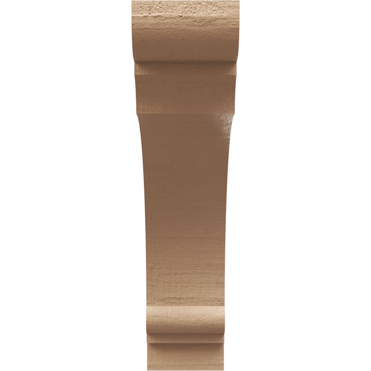 6"W x 24"D x 24"H Thin Hughes Rough Cedar Woodgrain TimberThane Corbel, Primed Tan