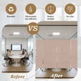 thumbnail image 5 of Warm Beige Window Privacy Film, Solid Color Farmhouse Beige Static Cling UV Sun Blocking Heat Control Window Tint Day and Night, Non-Adhesive Reusable One Way Windows Privacy Cover 17.7''x39.3'', 5 of 7