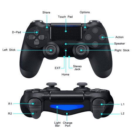 P4 Controller for P 4 / Pro/Slim & PC,Black