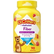 L’il Critters Digestive Support Childrens Fiber Supplement Gummies, Mixed Fruit Flavor, 90 Count