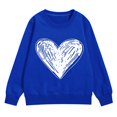 thumbnail image 4 of Mercatoo Teen Girls Oversized Pullover Sweatshirts Cute Heart Graphic Crew Neck Sweatshirts Kids Cotton Loose Long Sleeve Sweater, 4 of 7