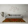 thumbnail image 3 of Ahgly Company Machine Washable Indoor Square Persian Yellow Traditional Area Rugs, 4' Square, 3 of 4