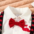 thumbnail image 6 of Fsqjgq Boys Valentine's Day Clothes Toddler Boy Outfits Baby Girls Short Sleeve Lapel Love Print Shirt Casual Shorts Little Gentleman Clothing Sets, 6 of 9