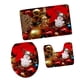 thumbnail image 5 of Juego de Alfombras de Baño de Felpa Sólida de 3 Piezas Alfombra de Baño + Alfombra de Pedestal + Tapa de Inodoro Macarena Juego de alfombras de baño Nopslip, 5 of 6