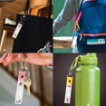thumbnail image 5 of 8Pcs Personalized Name Tags Hooks 5.1x0.8 Inch Dinosaur Theme Backpack Name Tags Space Stars Labels PU Leather & Cotton Name Tags Spaceship Name Tags for Backpacks Water Bottles, 5 of 6