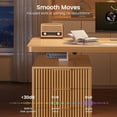 thumbnail image 6 of SEDETA 55 Inch Electric Standing Desk with 6 Wood Drawers, Electric Adjustable Sit Stand up Desk with Storage, Fluted Computer Desks with Power Outlets for Home Office, Oak, 6 of 9
