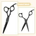 thumbnail image 2 of Unique Bargains Professional Hair Cutting Scissors Black Scissors 0.91"x0.67" Stainless Steel for Hair Cutting, 2 of 7