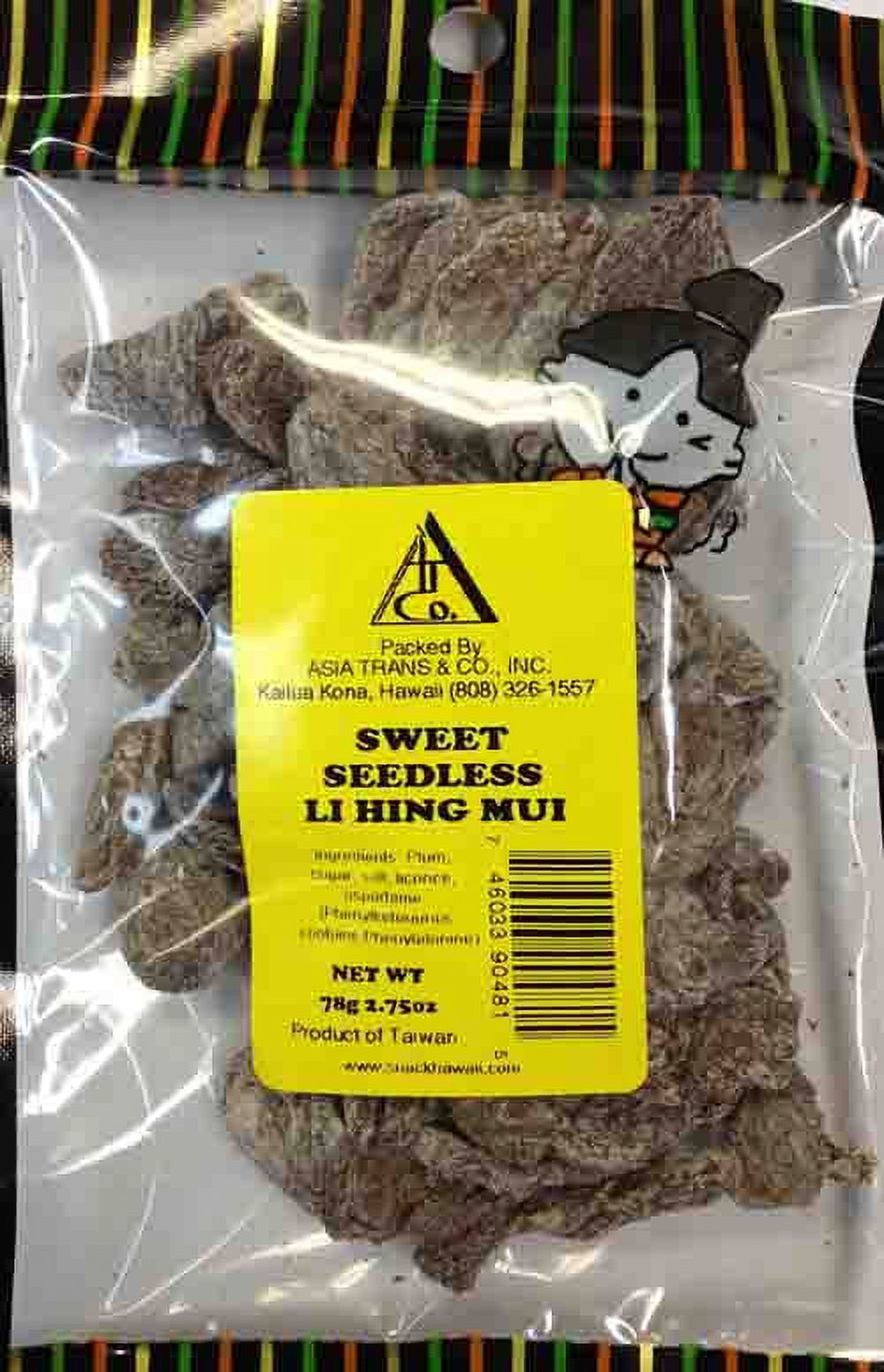 Asia Trans & Co. Sweet Seedless Li Hing Mui, 1.76 Oz.