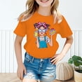 thumbnail image 2 of HNMKIU T-Shirt Graphique Tendance pour Filles Manches Courtes pour l'Été Tenue Décontractée, 2 of 5