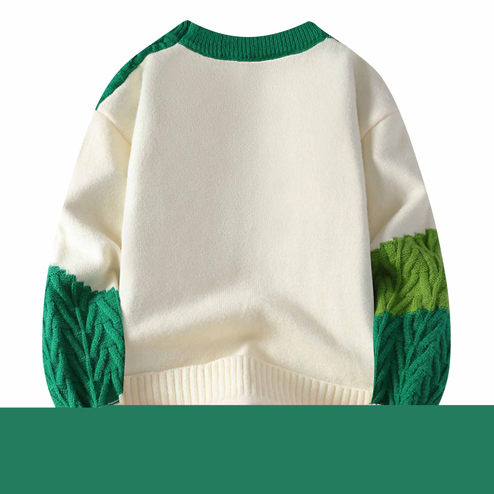 thumbnail image 4 of SDNall Mens Long Sleeve, Man Leisure Round Neck Color Blocking Versatile Long Sleeves Sweater, 4 of 5