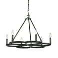 thumbnail image 3 of Yep by Golden Lighting Carver 3-light Island Light in Matte Black and Vintage Milk Glass, 3 of 6