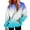 Blue, variant on XMMSWDLA Hoodies for Women Drawstring Pullover with Pocket Gradient Print Oversized Sweatshirt Casual Crewneck Hooded Tops