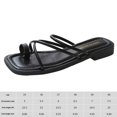 thumbnail image 2 of Zapatos de playa informales antideslizantes con tiras cruzadas para mujer, tacón bajo para viajes al aire libre, 2 of 9