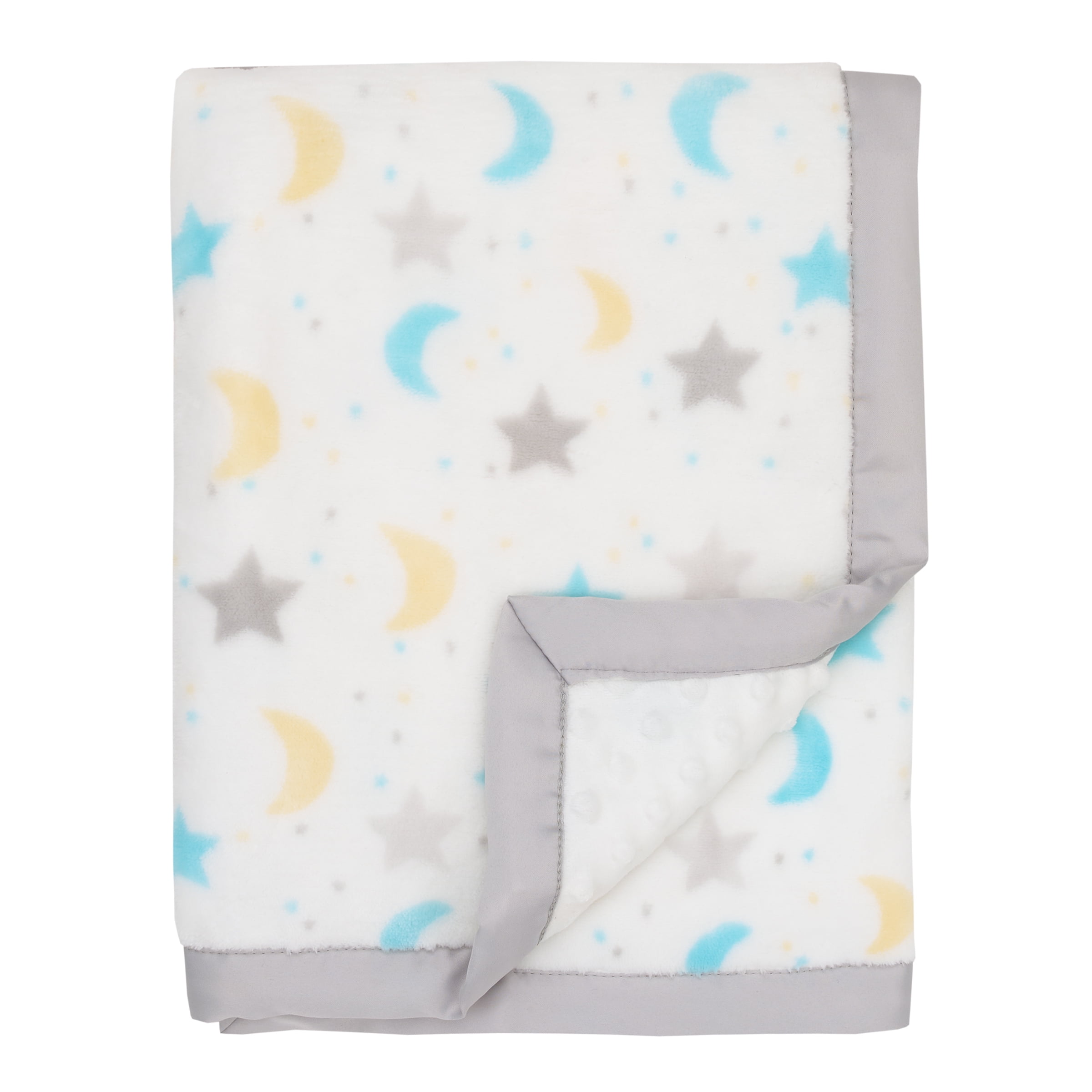 NEW STAR GRAY / BLUE BABY BOYS SECURITY BLANKET BUDDY LUVIE PARENTS CHOICE 