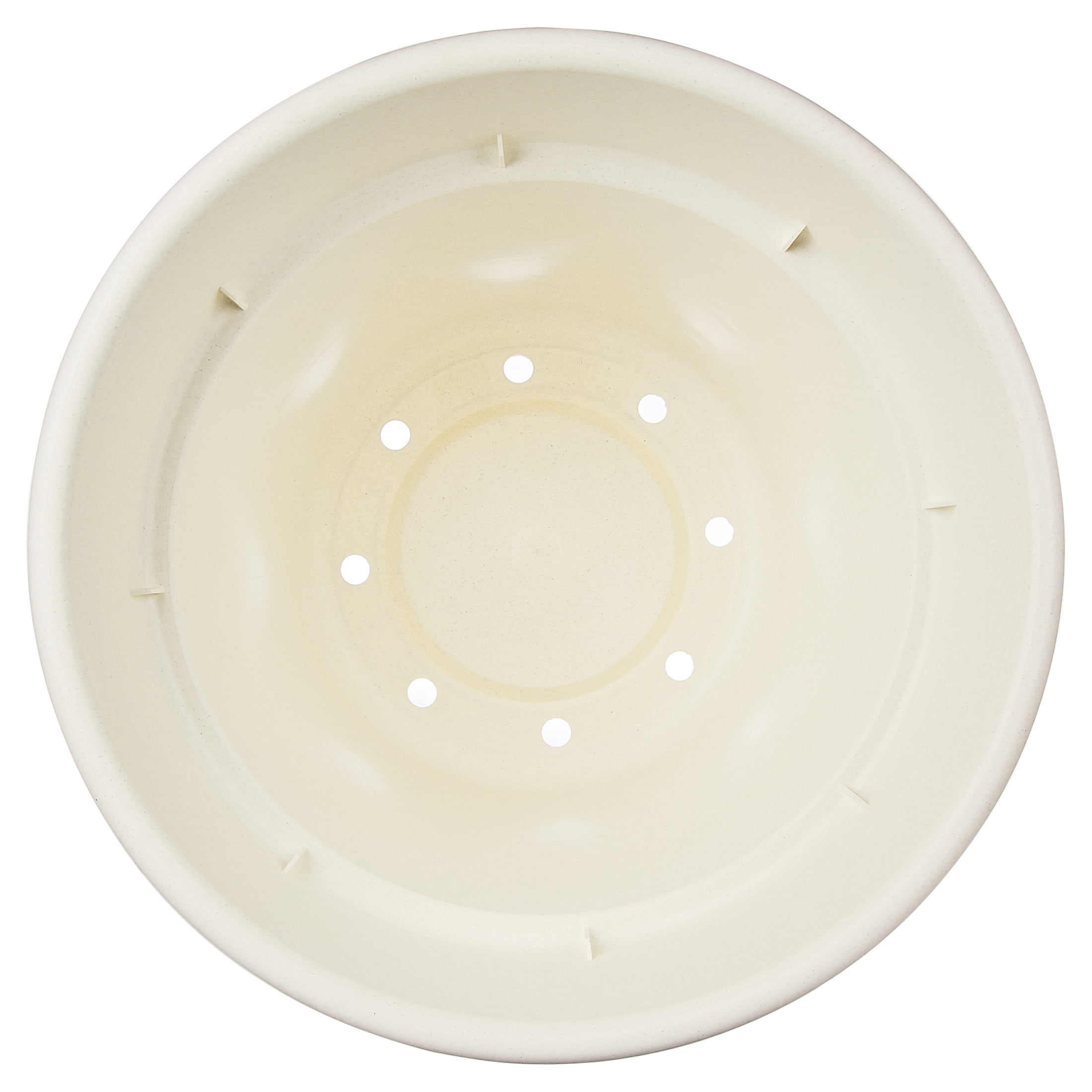 Mainstays Flint Round Resin Planter, Vanilla Dream, 14.13 in H x 18 in W x 14 in L