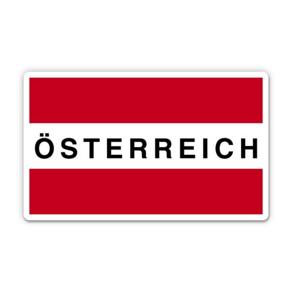 Austria Osterreich - 5" Vinyl Sticker - For Car Laptop I-Pad - Waterproof Decal