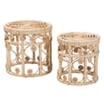 thumbnail image 1 of Baxton Studio Bowie Modern Bohemian Natural Brown Rattan 2-Piece Nesting End Table Set, 1 of 5