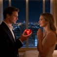 thumbnail image 3 of Caja para anillos con forma de corazón poliédrico, romántica, con forro de terciopelo, geométrica, para bodas, compromisos y propuestas., 3 of 8