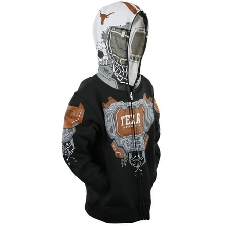 Texas Longhorns Ncaa Hoody - NCAA College Youth Boys Texas Longhorns Full Zip Masked Sweatshirt Hoodie