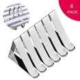 thumbnail image 2 of Clips sujetamanteles, juego de 6 unidades, sujetamanteles de acero inoxidable para fiestas, pinzas de acero, cocina, comedor y bar, 2 of 8