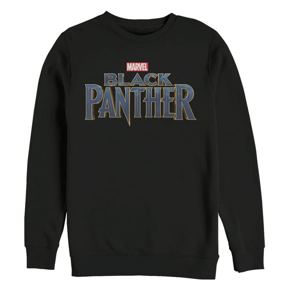Men's Marvel Black Panther 2018 Text Logo  Sweatshirt Black 2X Large