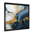 thumbnail image 2 of Designart "Geode Art in Gold and Blue V" Abstract Framed Wall Art Decor - Modern Gold Abstract Liquid Ink Hallway Framed Wall Art Decor, 2 of 6