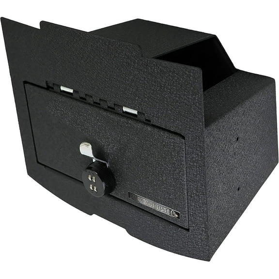 Black Horse Center Console Safe Black Compatible with 09-10 Dodge Ram 1500|11-18 Ram 1500|09-10 Dodge Ram 2500|11-18 Ram 2500|09-10 Dodge Ram 3500|11-18 Ram 3500|2019 Ram 1500 Classic