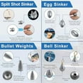thumbnail image 4 of Fishing Weights Assortment 75pcs Include Pyramid Sinkers Disc Split Shot Bullet Sinkers Saltwater Casting Surf Fishing Catfishing Weights Sinkers Kit with Tackle Box$$Sport & Recreation Other, 4 of 7