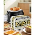 thumbnail image 4 of Bee Daisy Small Toaster Cover 2 Slice, Kitchen Appliance Covers, Eucalyptus Leaves Botanical Love Plaid Toaster Oven Cover with Loop, Bread Machine Cover Polyester Dust Cover Protection, 4 of 4