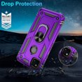 thumbnail image 5 of Google Pixel 4A Case (No fit for Pixel 4A 5G) with HD Screen Protector, Military-Grade Protective Heavy Duty Phone Case with Magnetic Kickstand Ring for Google Pixel 4A Purple, 5 of 8