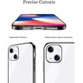 thumbnail image 3 of Compatible with iPhone 14 Case Clear Ultra Transparent Shockproof Protective Cell Phone Case Non-Yellowing Flexible TPU Liquid Silicone Slim Thin Cover-Black, 3 of 14