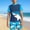 Multicolor 1, variant on Boys Rash Guard Swim Set- Bathing Suit Trunks Quick Dry Short Sleeve Rash Guard Two-Piece Swimsuit Multicolor Size 8