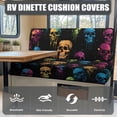 thumbnail image 4 of XYZCANDO Color Skull RV Dinette Cushions Stretchable RV Decor Comfortable Slip Covers for Loveseat Stylish Travel Trailer Accessories Camper Must Haves, 4 of 7