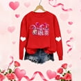 thumbnail image 5 of Sweatshirt for Women Casual Loose Valentines Day Printed Pullover Blouse Long Sleeved Crew Neck Comfortable Women Tops, 5 of 6