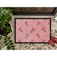 thumbnail image 3 of Watercolor Paper Clips and Polkadots Pink Doormat 18x27, 3 of 4