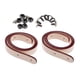 thumbnail image 1 of de material cuero con asa de correa, de hombro, cinturón, accesorio de remache DIY Rosado, 1 of 8