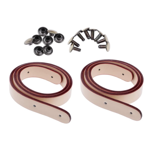 de material cuero con asa de correa, de hombro, cinturón, accesorio de remache DIY Rosado