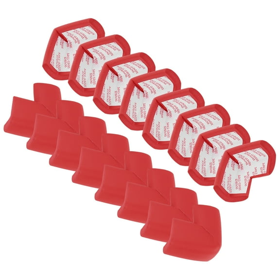 16 Pack Soft Corner Protector, Rubber Foam Furniture Proofing Corner Guards Edge for Fireplace Table, Red