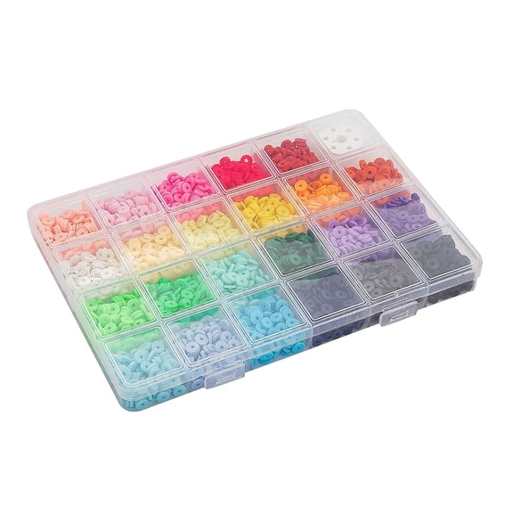 Fun Express Child Clay/Dough Storage Boxes with Assorted Clay Disc Beads, Multicolor