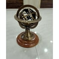 thumbnail image 3 of Engraved Brass Tabletop Armillary Nautical Sphere World Globe With Base Table Decor Gift (Antique Brass, 10 Inches) Rustic Vintage Home Decor Gifts, 3 of 4