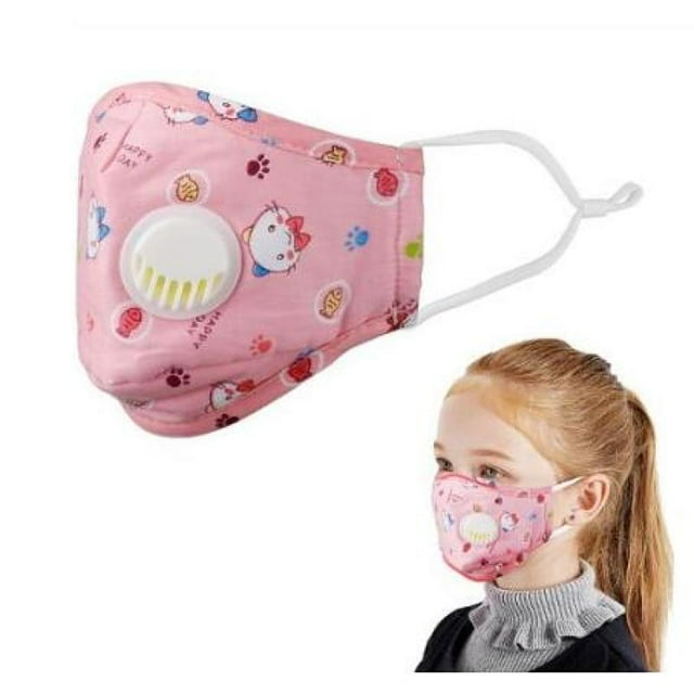 Housse de Protection Lavable pour Voiture de Dessin Animé pour Enfants avec Valve de Respiration, Antipoussière, Réutilisable, Filtre à Air de Sécurité, Protection Extérieure du Visage pour Usage Extérieur, Filtre Bouclier pour Étudiants, 2 Pcs