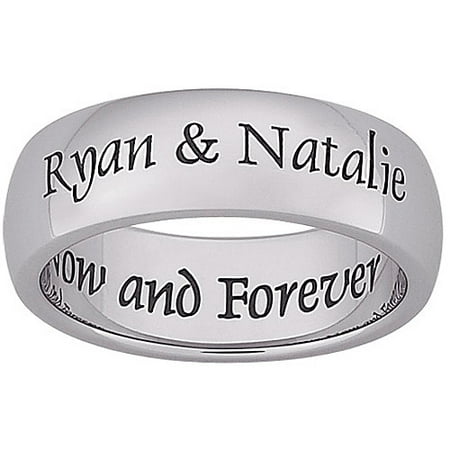 Personalized Love Now Engraved Message Stainless Steel Band