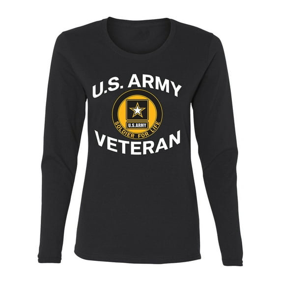 Wild Bobby U.S. Army Veteran Women Graphic Long Sleeve Tee