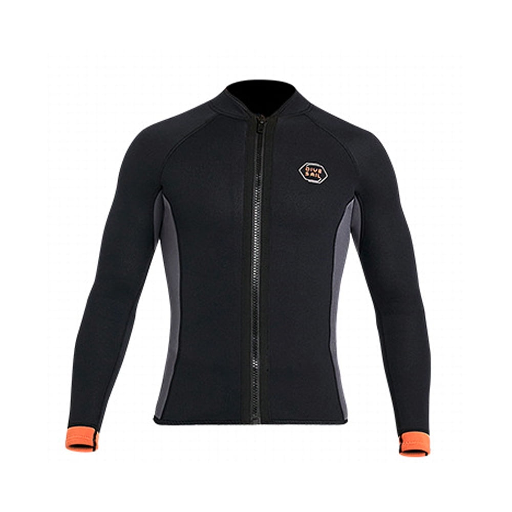 Combinaison Néoprène 3mm Unisexe - Veste à Manches Longues Pour Surf, Plongée Et Sports Nautiques - Fermeture éclair Avant