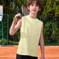 thumbnail image 4 of TIREOW Boys Athletic Tank Tops Solid Color Sleeveless Crew Neck Vest Summer Lightweight Stylish Breathable Workout Shirts, 4 of 7
