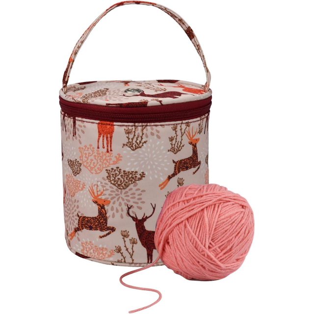 Plummer - Bolsa de tejer portátil para guardar hilados, proyectos sin terminar, agujas y otros accesorios.