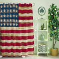 thumbnail image 2 of Shower Curtain, Independence Day Stars And Stripes Waterproof Shower Curtain Set with Hooks for Bathroom Showers,Stalls and Bathtubs,36x72In Retro USA Flag Star, 2 of 9